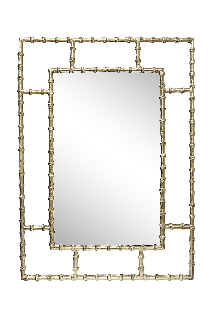 Зеркало настенное в раме "Бамбук" цвет золото 99*71*1,9