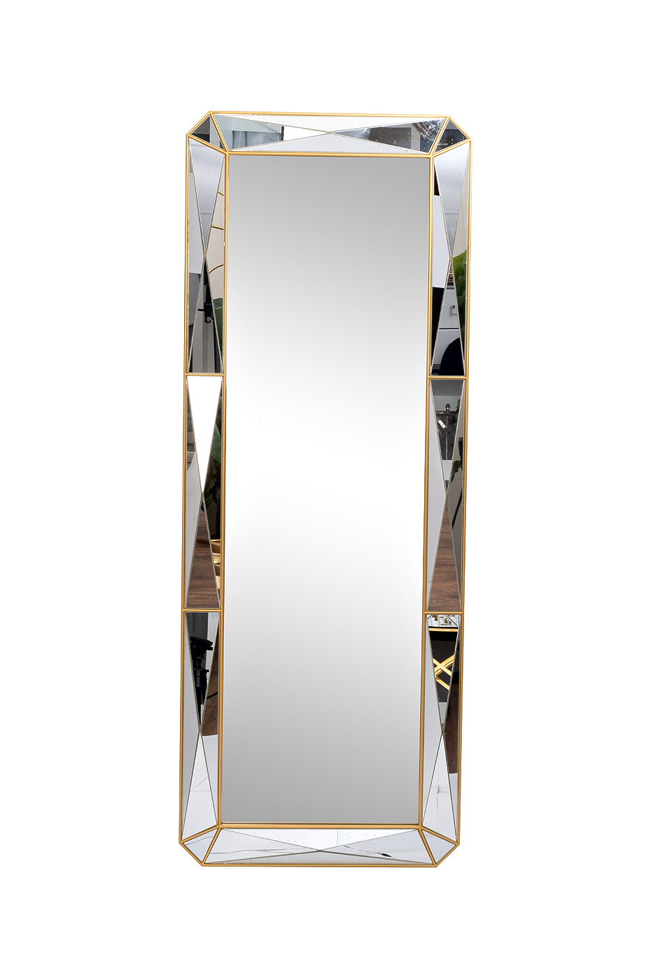 Зеркало напольное с фактурной зеркальной отделкой 60*160