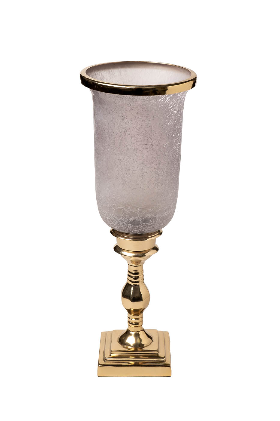 Подсвечник стеклянный дымчатый на поставке d