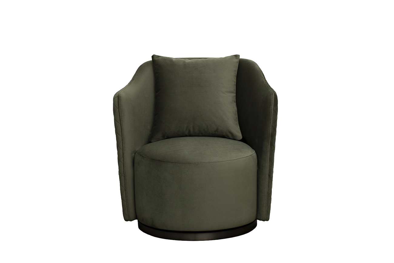 Кресло Verona вращающееся, велюр т.зеленый Colt1011-TZEL/бронза